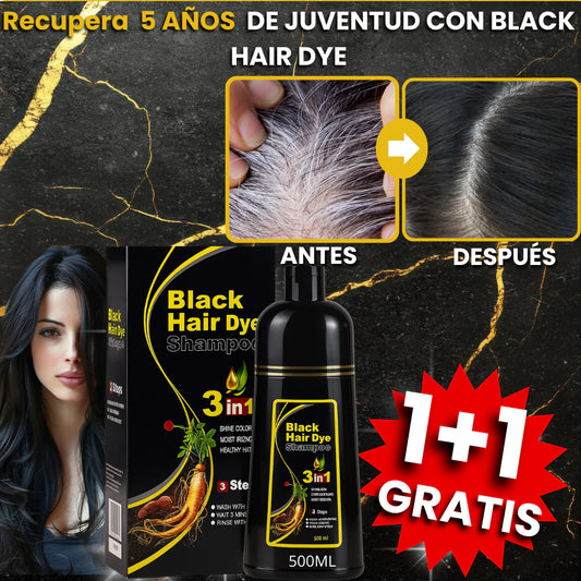 ELIMINA LAS CANAS EN 3 LAVADOS / CHAMPÚ ANTICANAS - COLOR 🖤 NEGRO